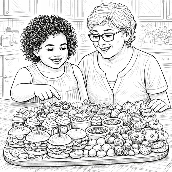 NWT Charcuterie Board Adult and Teen Coloring Book - Picture 4 of 10